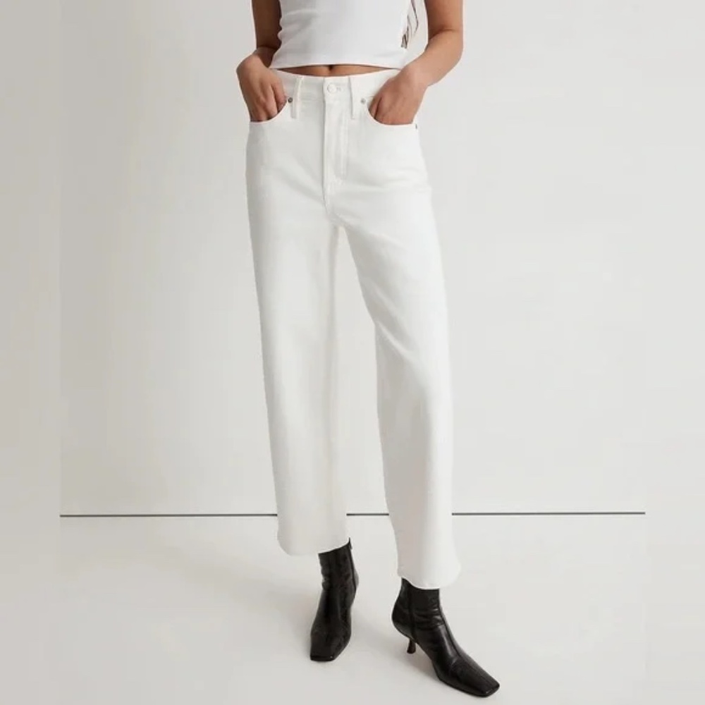 The Petite Perfect Vintage Wide-Leg Crop Jean, Tile White, 29p